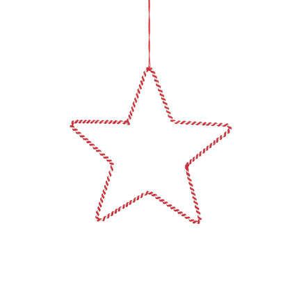 Stella bicolor pendente bianco rossa Stella bicolor pendente bianco rossa