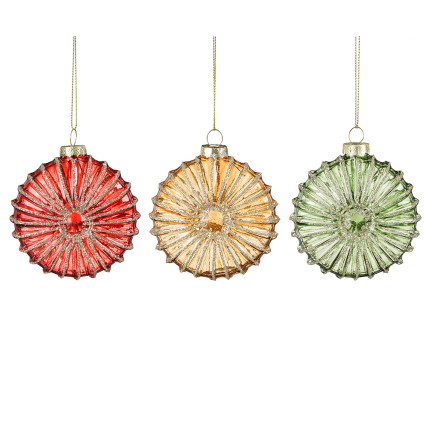 Palla di natale in vetro con decori