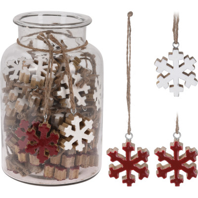 Fiocco di neve in legno 6 cm