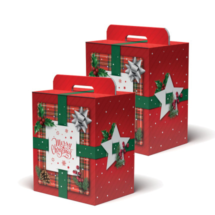 Scatola Portapanettone e Bottiglia Tartan