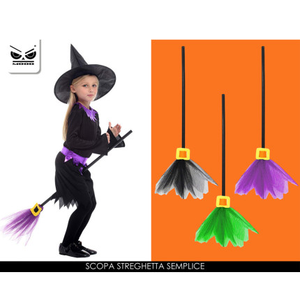 Scopa colorata halloween