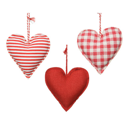 Cuore in tessuto pendente