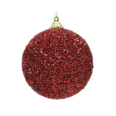 Sfera con perlina rossa  8cm 2