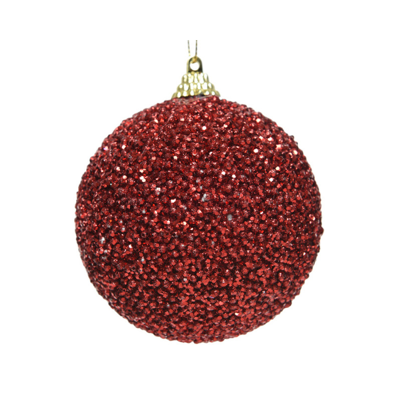 Sfera con perlina rossa  8cm