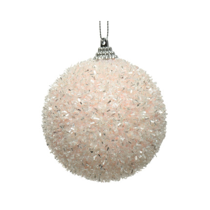 Sfera paillettes rosa 8 cm