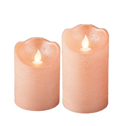 Candele led rosa luce fissa