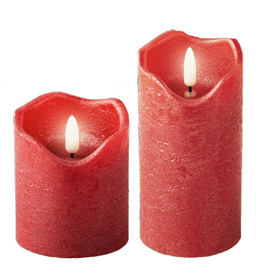 Candele luminose decorative rosse