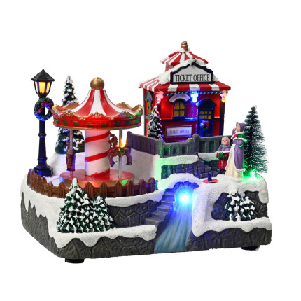 Villaggio christmas led a batteria