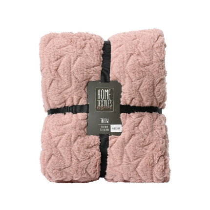 Coperta in ciniglia rosa