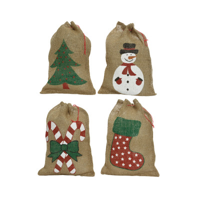 Sacco babbo natale in juta 50cm