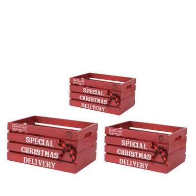 Cassetta di legno rossa