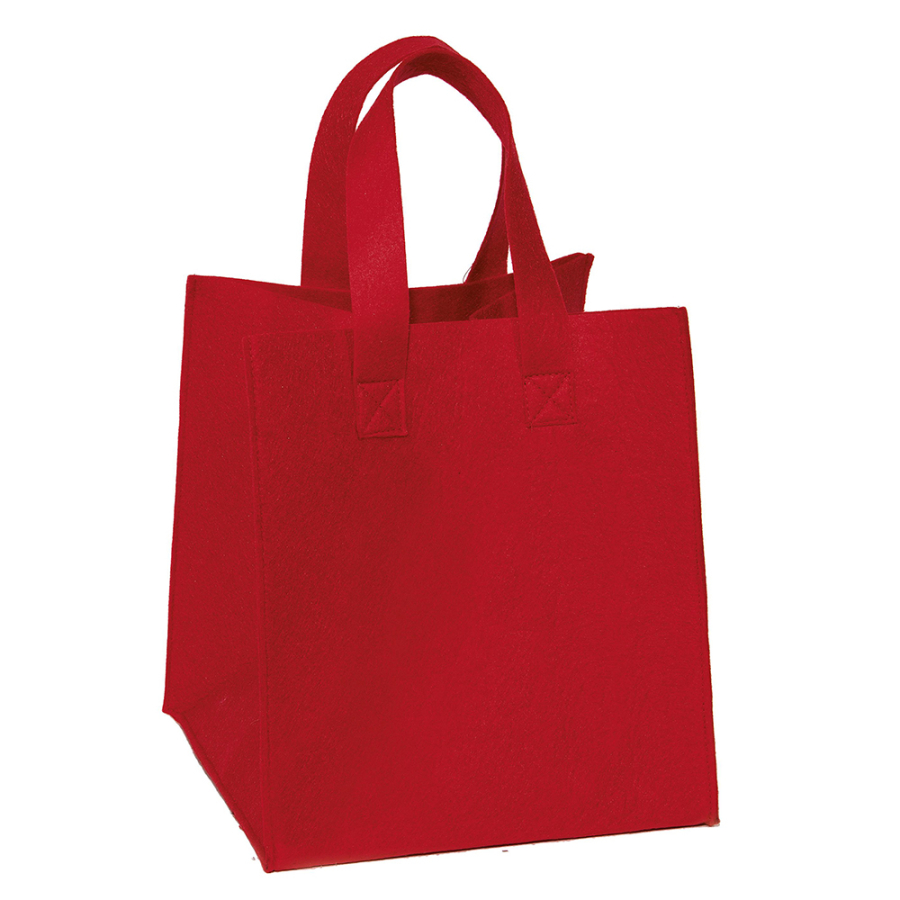 Bag in feltro rossa