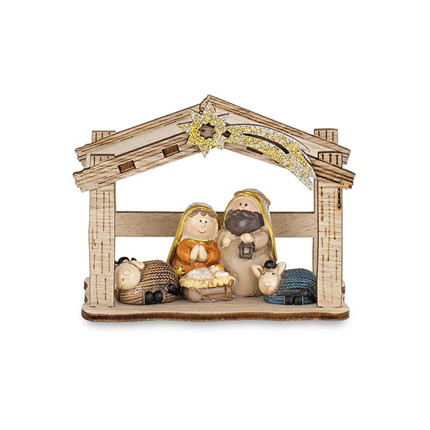 Nativita' con capanna legno