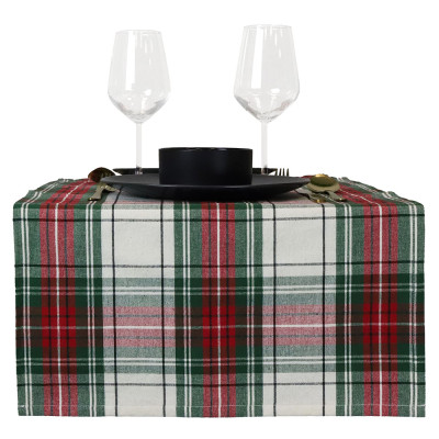 Runner Scozzese Bianco da Tavola