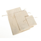 Busta beige in cotone con tirante