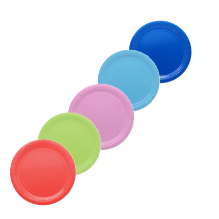 Piatti ecolor in cartoncino in confezione da 25 pezzi