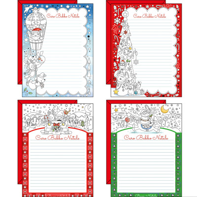 Letterina Babbo Natale da colorare