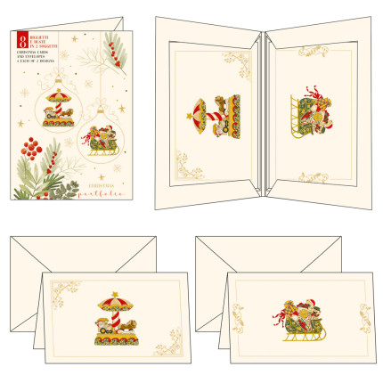 Biglietto con giostra e slitta