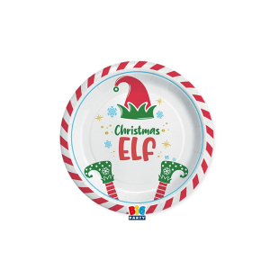 Piatti in cartoncino Christmas elfo in confezione da 8 pezzi