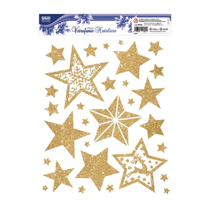 vetrofanie stelle glitter