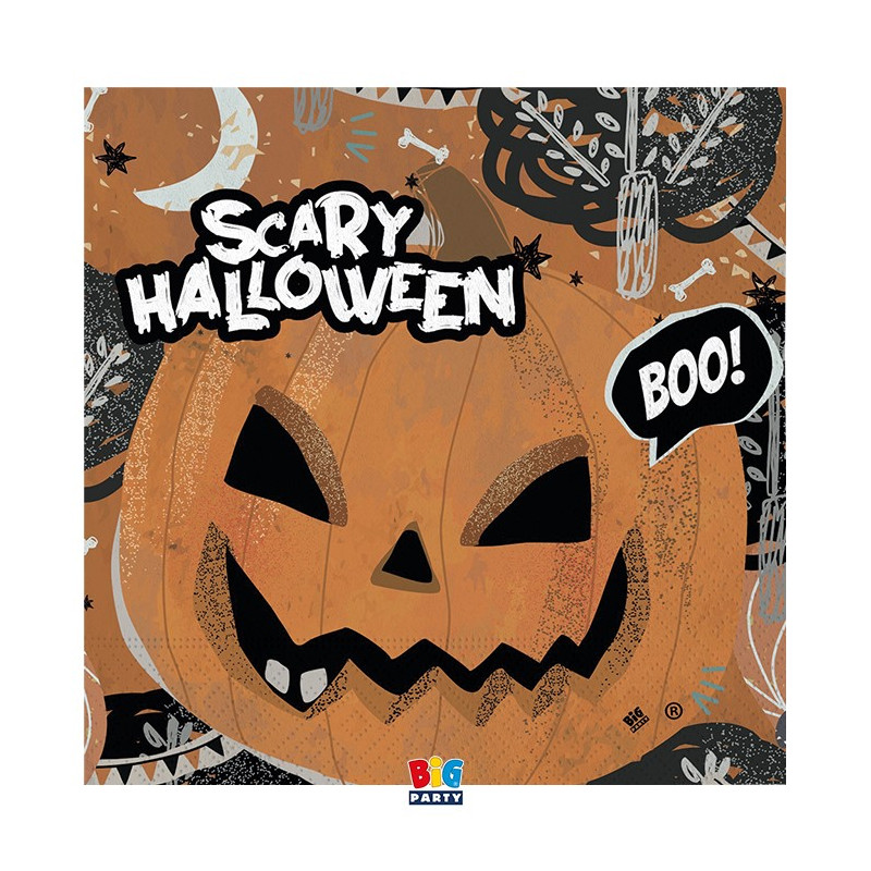 Tovaglioli scary halloween (20 pezzi)Incartare