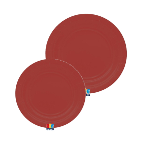 Piatti ecolor in cartoncino in confezione da 25 pezzi