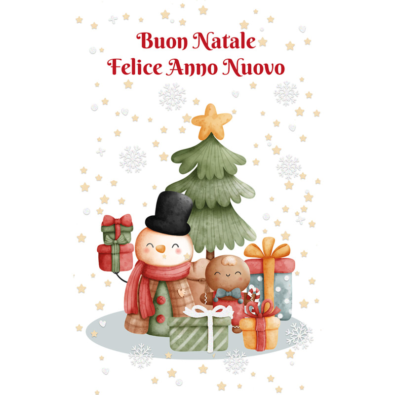 Mini biglietti pupazzi natale (6 pezzi)Incartare