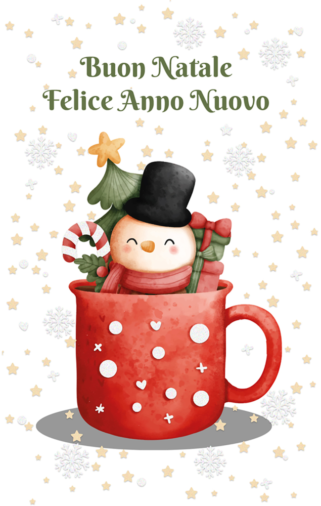 Mini biglietti pupazzi natale (6 pezzi)Incartare