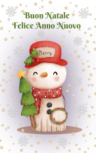 Mini biglietti pupazzi natale (6 pezzi)Incartare