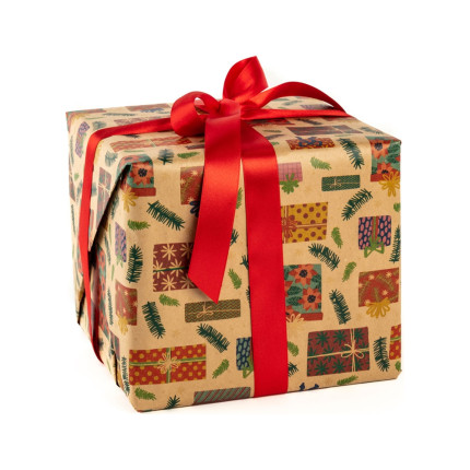 Bobina carta da regalo kraft pacchetti Natale