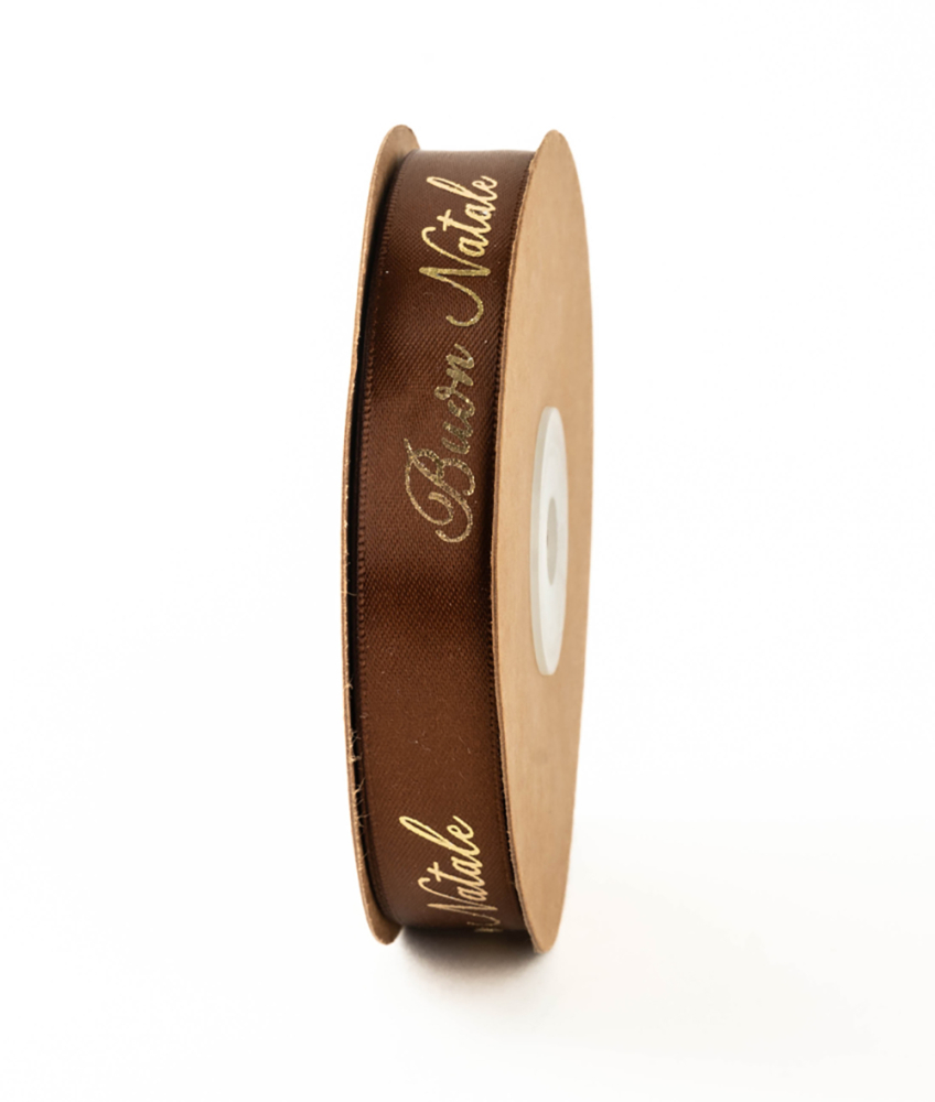 Nastro doppio raso con scritta Buon Natale