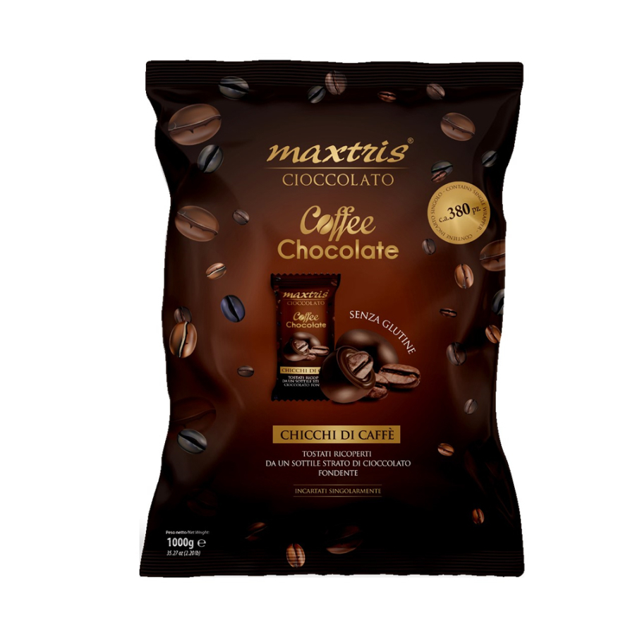 Praline twist caffè al cioccolato fondente.