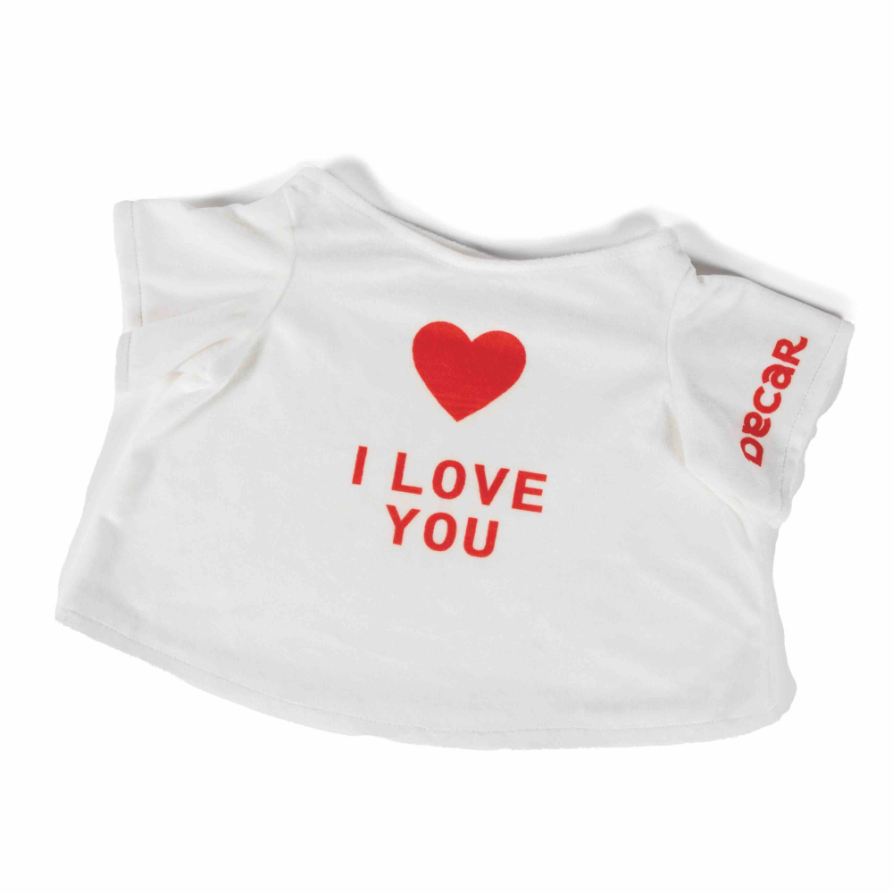 Orso con fiocco e t-shirt