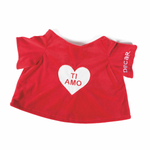 Orso con fiocco e t-shirt