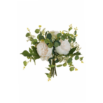 Bouquet eucalipto e rose crema:Incartare
