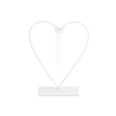 Cuore in metallo bianco