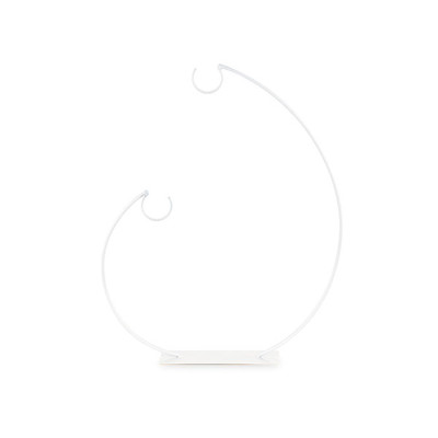 supporto in metallo bianco 2 ganci
