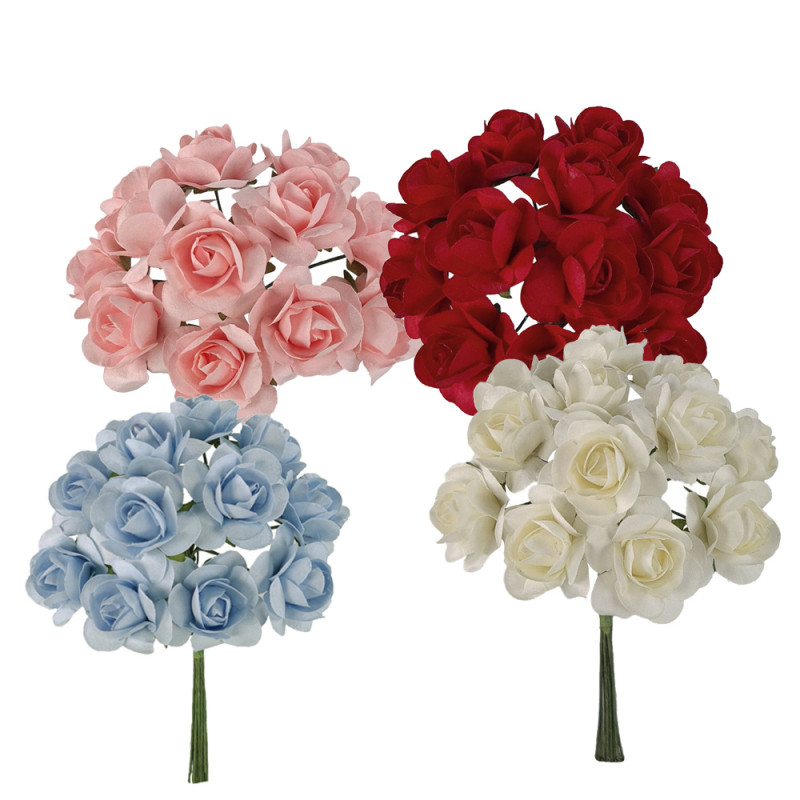 Rose in carta, confezione da 48 pezzi