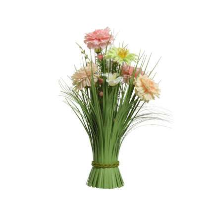 Mazzo erba e fiori assortiti 40cm