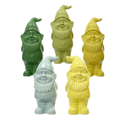 Gnomi in ceramica toni del verde