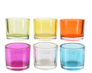 Tealight colorata in vetro