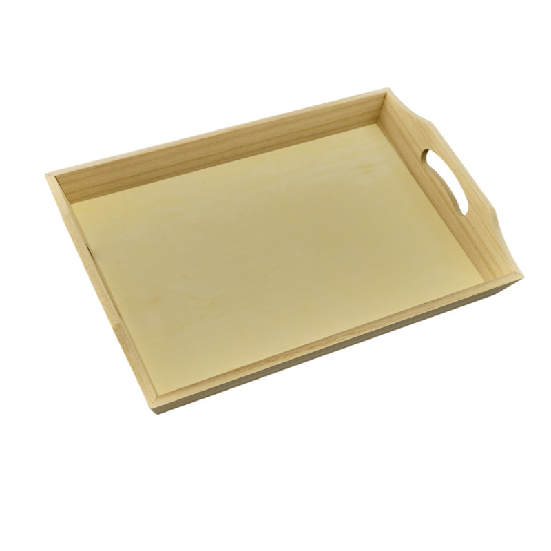 Vassoio Rettangolare in Legno Sbiancato | Vendita Ingrosso