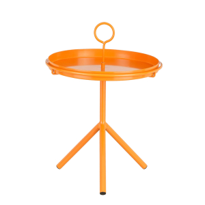 Tavolino con vassoio estraibile arancione