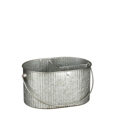 Secchiello zinco base ovale