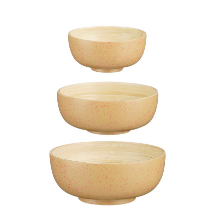 Bowl Mirian in Bambù Arancione Puntinato | Vendita Ingrosso Bowl Mirian in Bambù Arancione Puntinato | Vendita Ingrosso