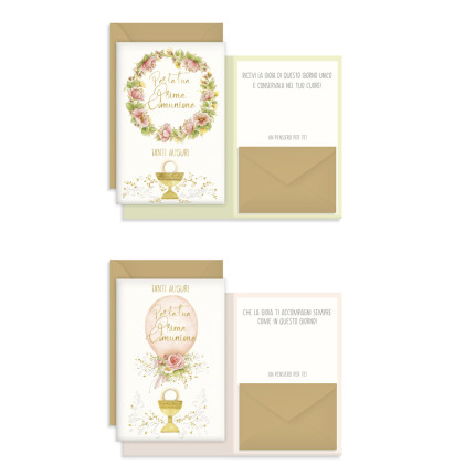 Biglietto portasoldi Comunione bimba Biglietto portasoldi Comunione bimba