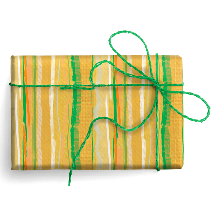 carta da regalo spring stripes gialla