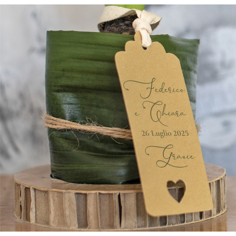 Tag rettangolare con cuoricino: Incartare