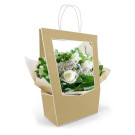 Sacchetto porta fiori in carta con finestra
