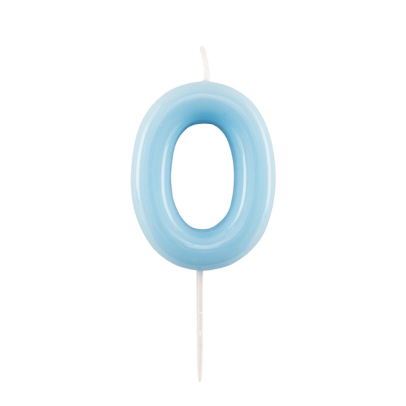 Candelina glossy azzurro con pick:Incartare
